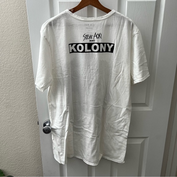 DIM MAK Steve Aoki Collection Kolony Monster White T-Shirt Size Large - Picture 2 of 5